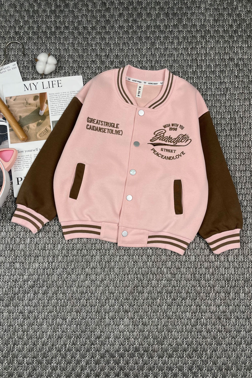 Бомбер для девочек детская одежда оптом Томико