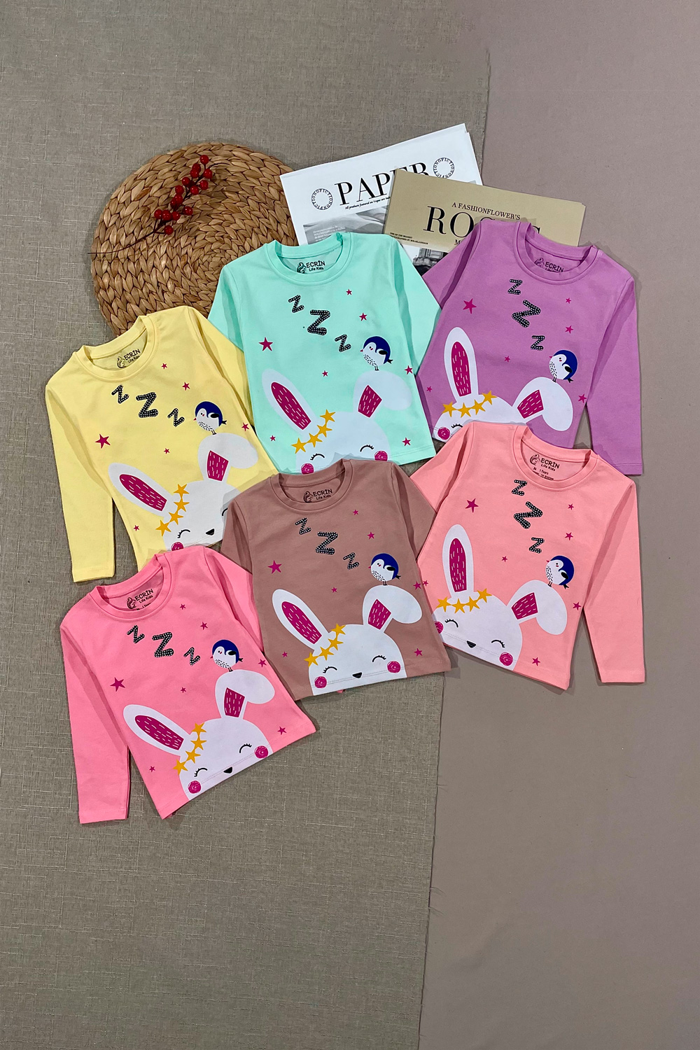 Лонгслив для девочек детская одежда оптом Томико