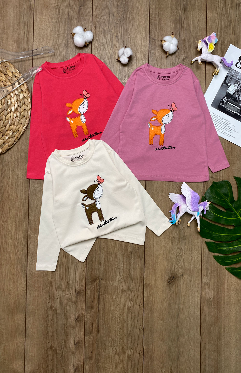 Лонгслив для девочек детская одежда оптом Томико